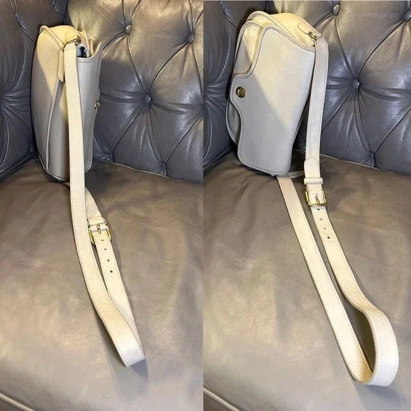 Vintage COACH Lenox Bone Crossbody / Shoulder Bag Made in US #9076 VTG Rare - Picture 12 of 17